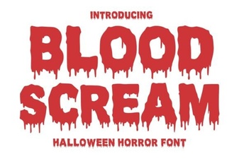 Blood Scream Font for Horror Project Designs
