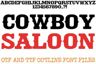 Design with Cowboy Saloon Font Style