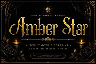 Amber Star Font for Creative Logo and Branding Design